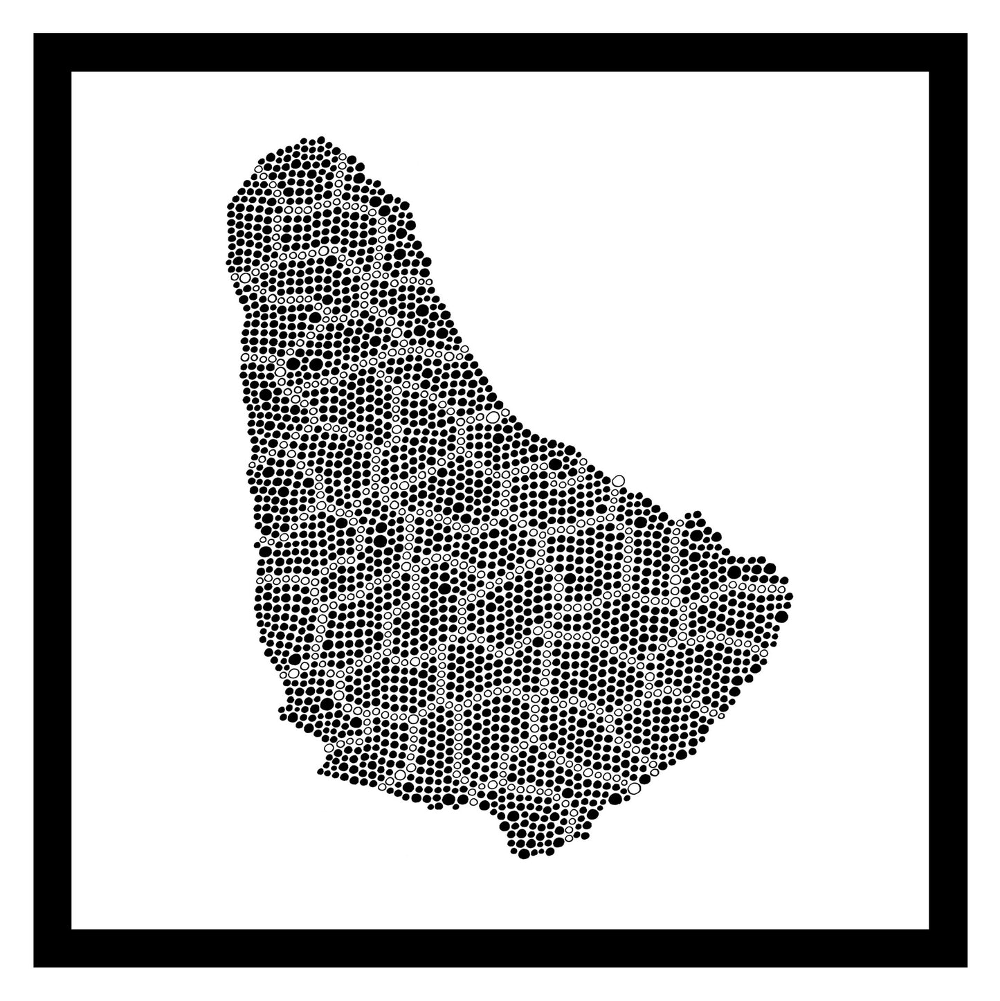 Barbade - Original peint à la main sur céramique