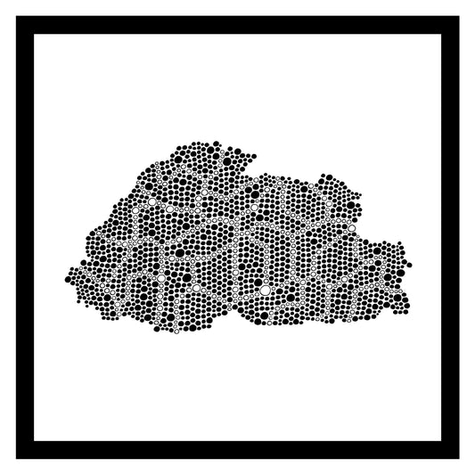 Bhoutan - Original peint à la main sur céramique