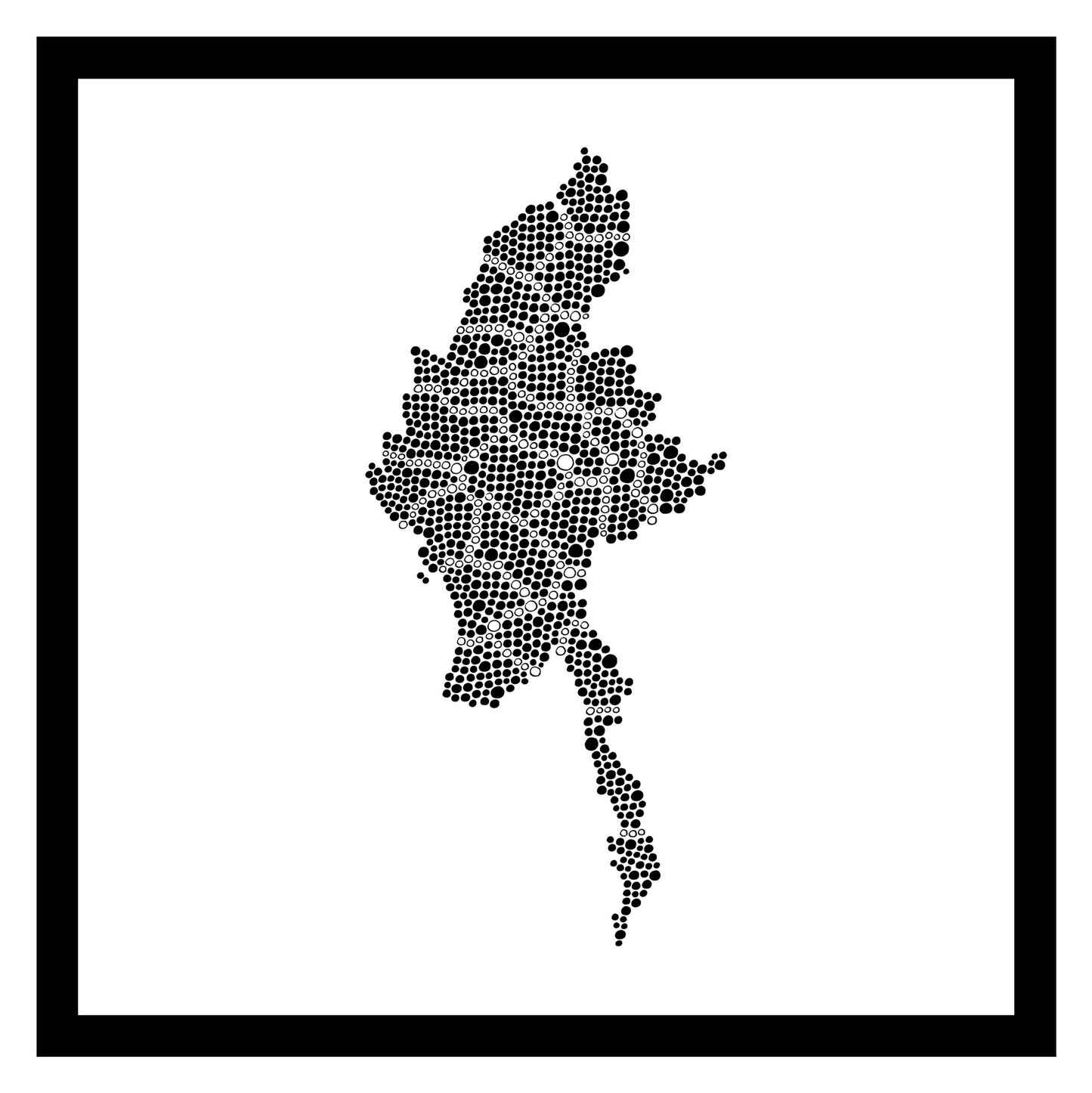 Birmanie - Original peint à la main sur céramique