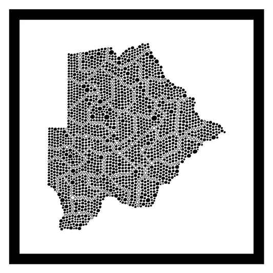 Botswana - Original peint à la main sur céramique