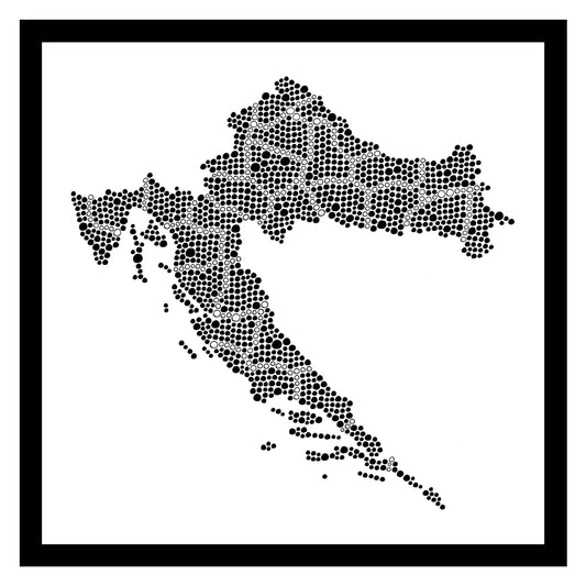 Croatie - Original peint à la main sur céramique