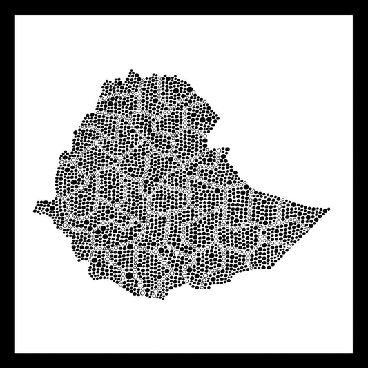 Ethiopie - Original peint à la main sur céramique