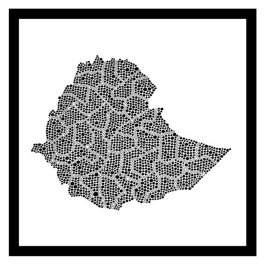 Ethiopie - Original peint à la main sur céramique