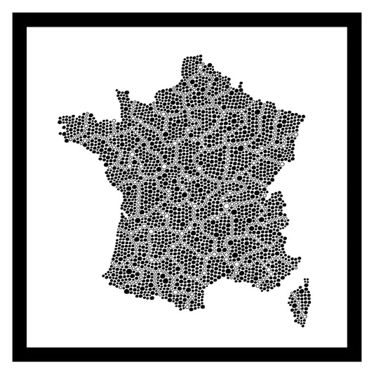 France - Original peint à la main sur céramique