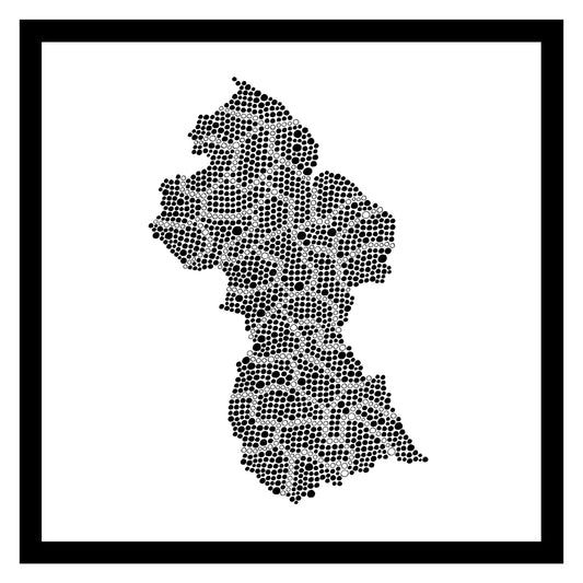 Guyana - Original peint à la main sur céramique