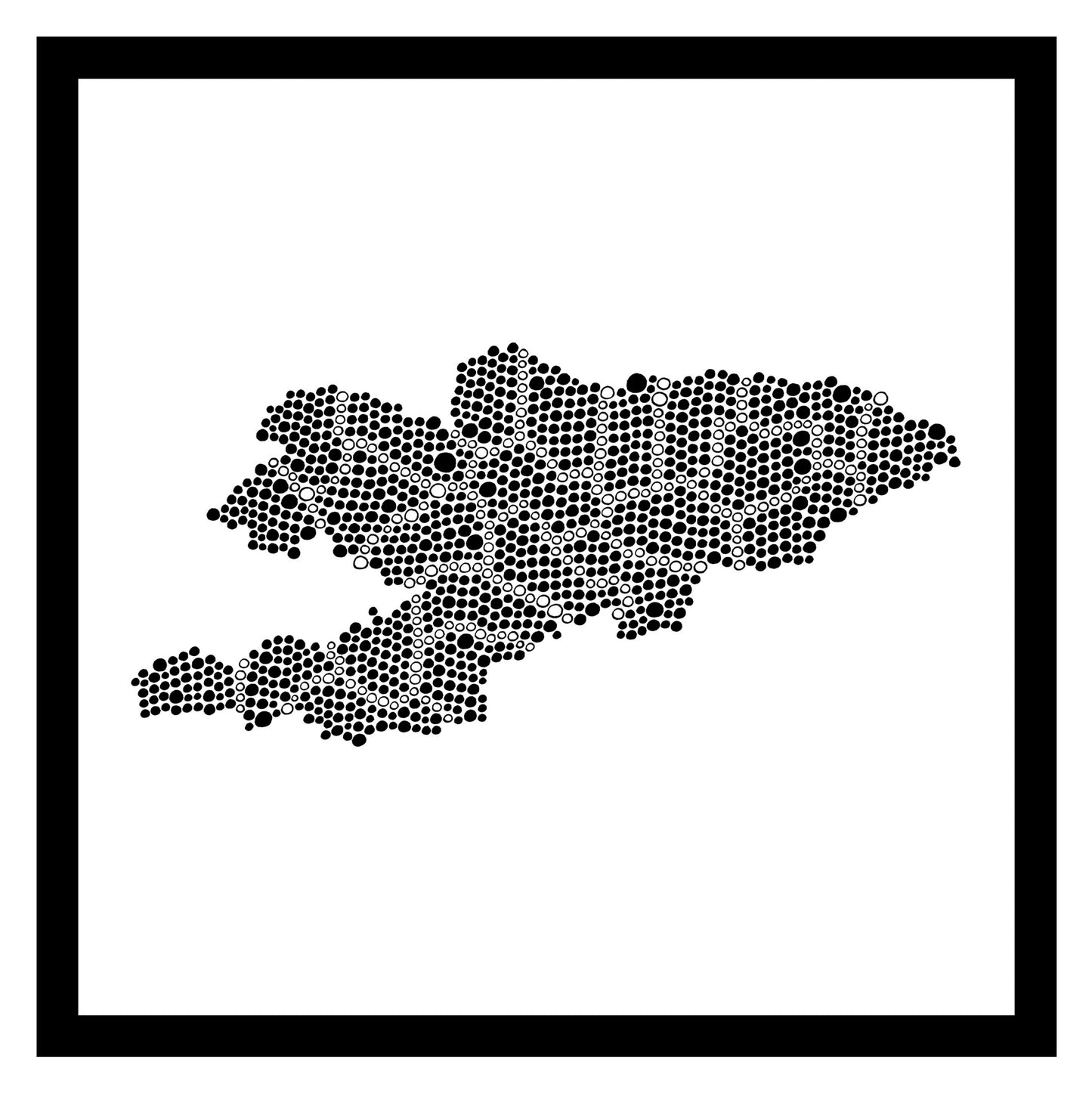 Kirghizistan - Original peint à la main sur céramique