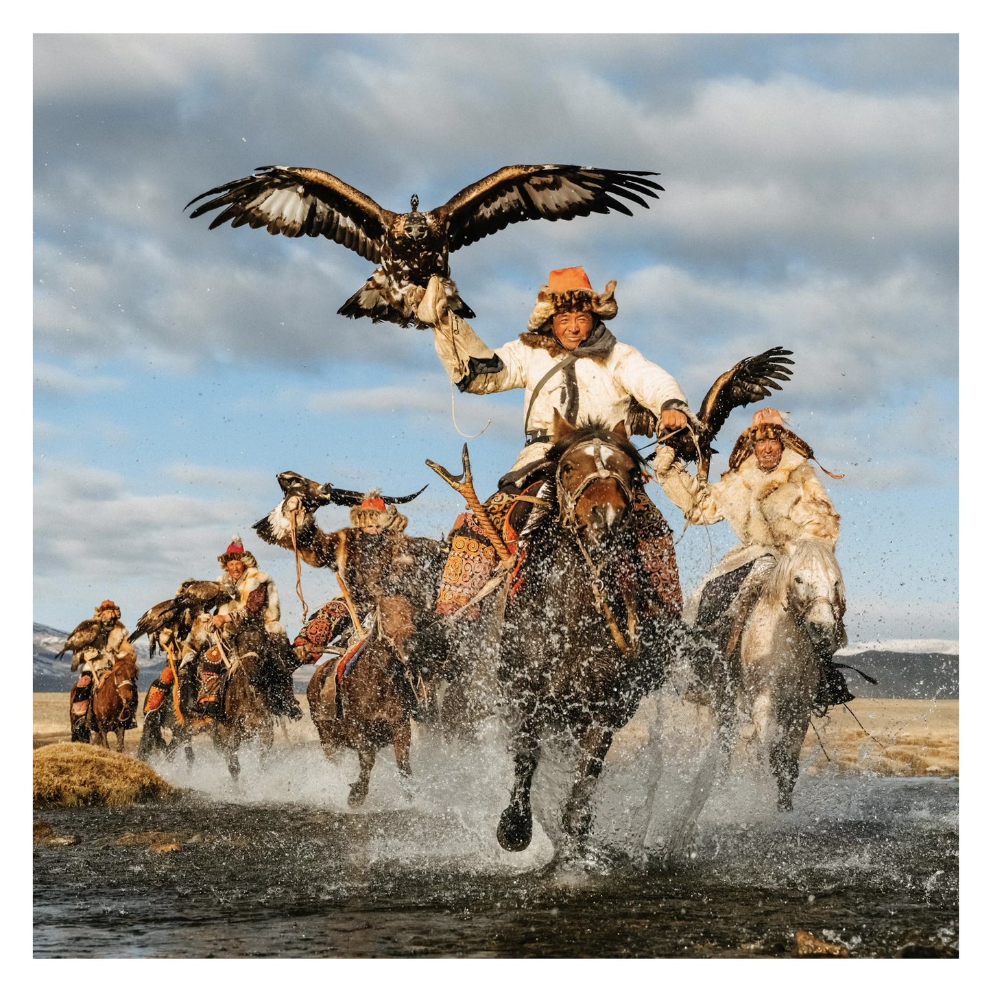 Mongolie - Original peint à la main sur céramique
