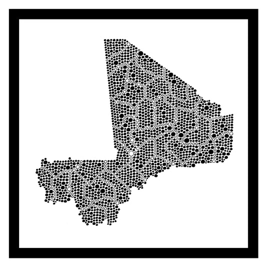 Mali - Original peint à la main sur céramique