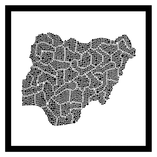 Nigéria - Original peint à la main sur céramique