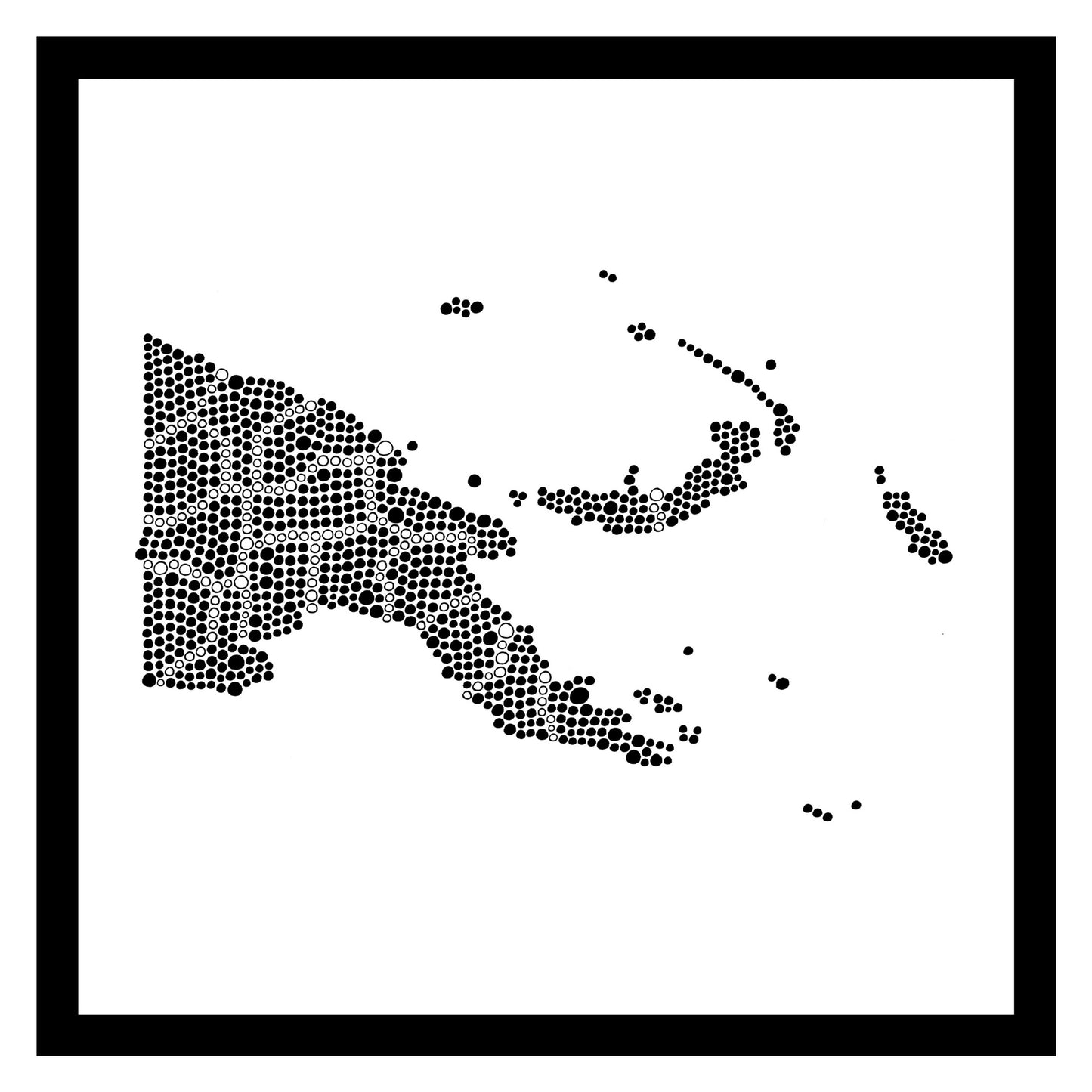 Papouasie-Nouvelle-Guinée - Original peint à la main sur céramique