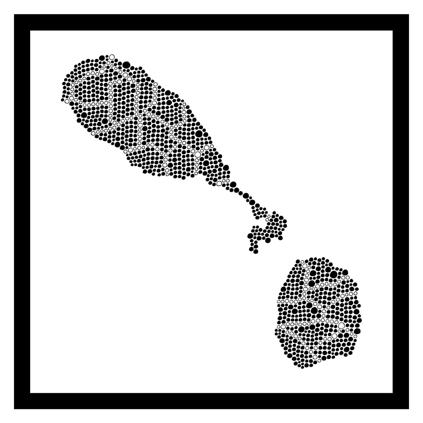 Saint Christophe et Niévès - Original peint à la main sur céramique