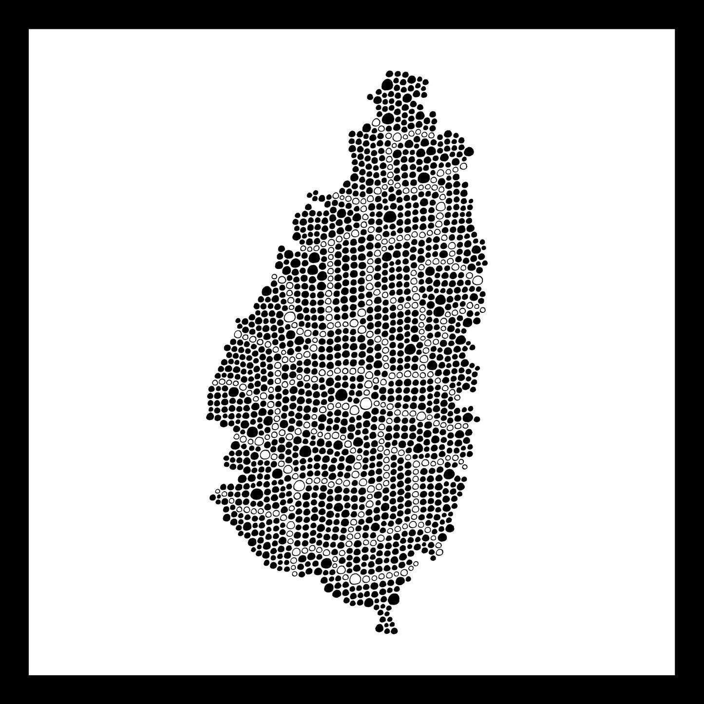 Sainte-Lucie - Original peint à la main sur céramique