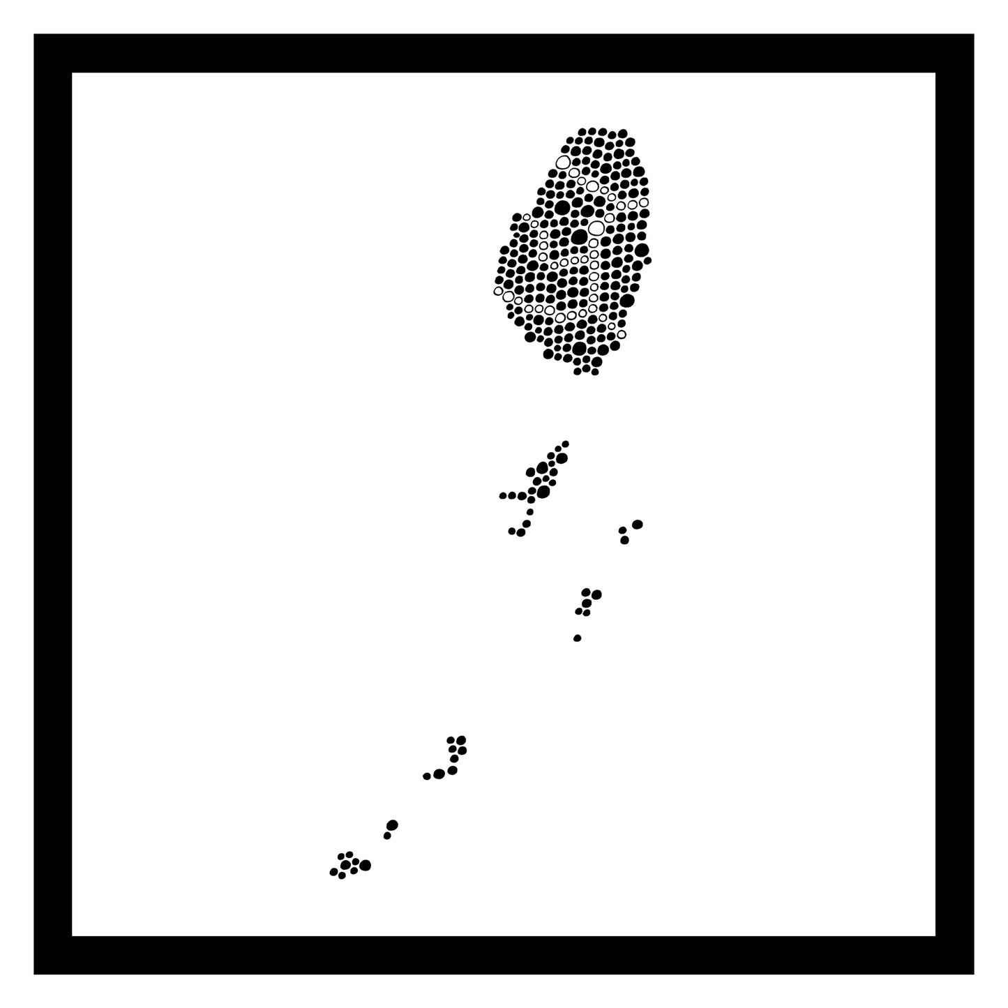 Saint-Vincent-et-les-Grenadines - Original peint à la main sur céramique