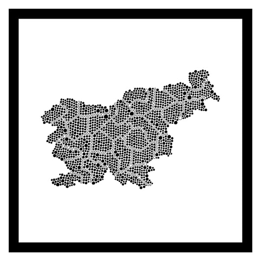Slovénie - Original peint à la main sur céramique