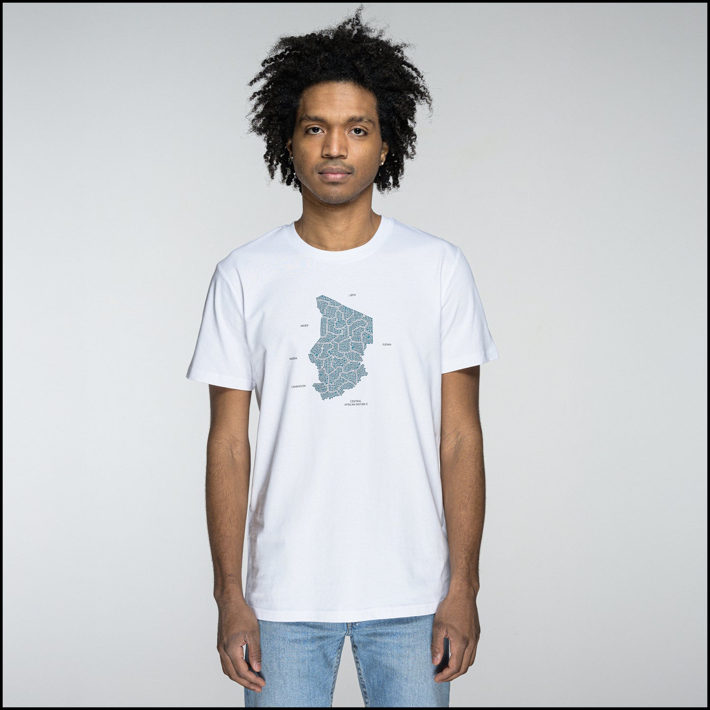 T-SHIRT TCHAD BLEU / OUTSIDE