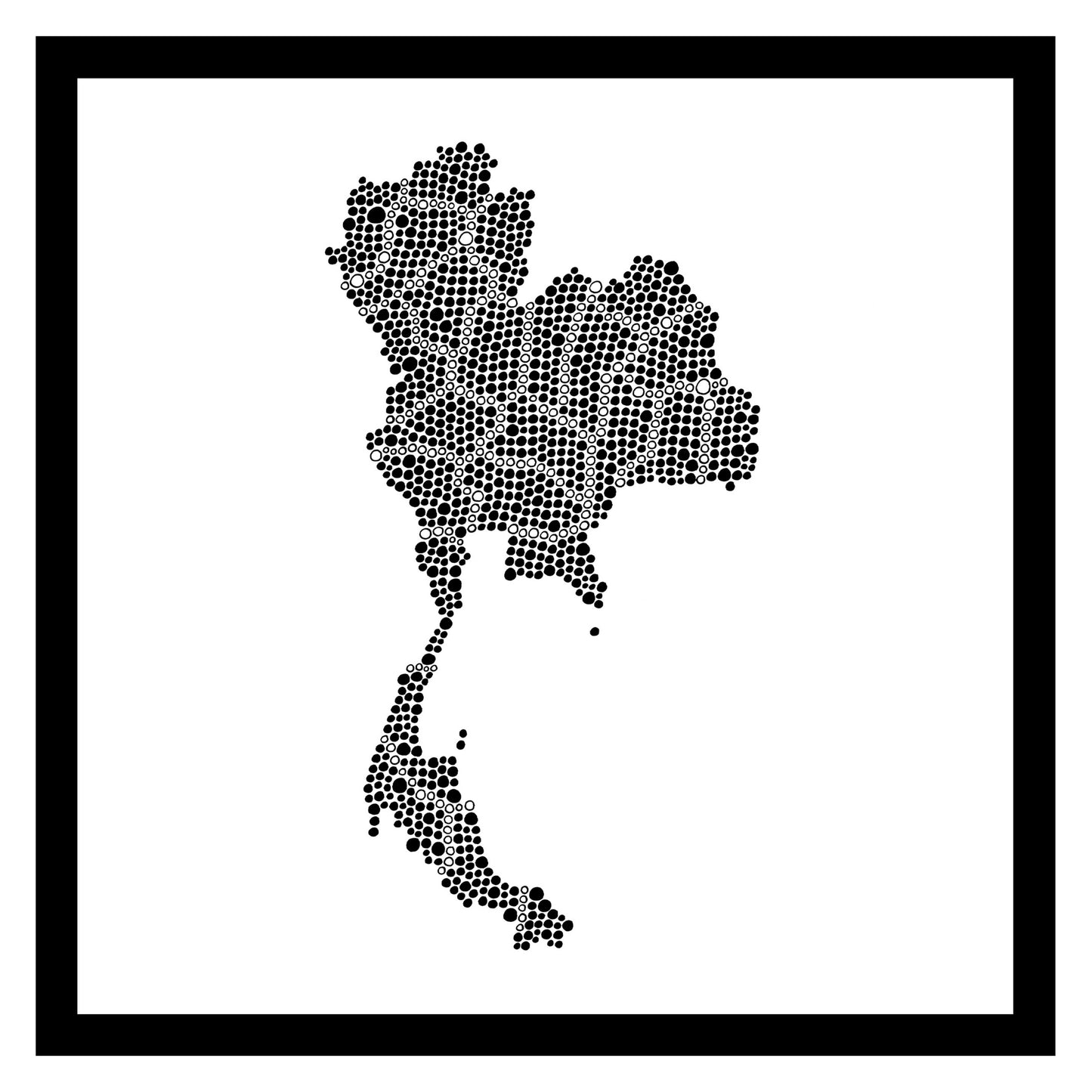 Thaïlande - Original peint à la main sur céramique