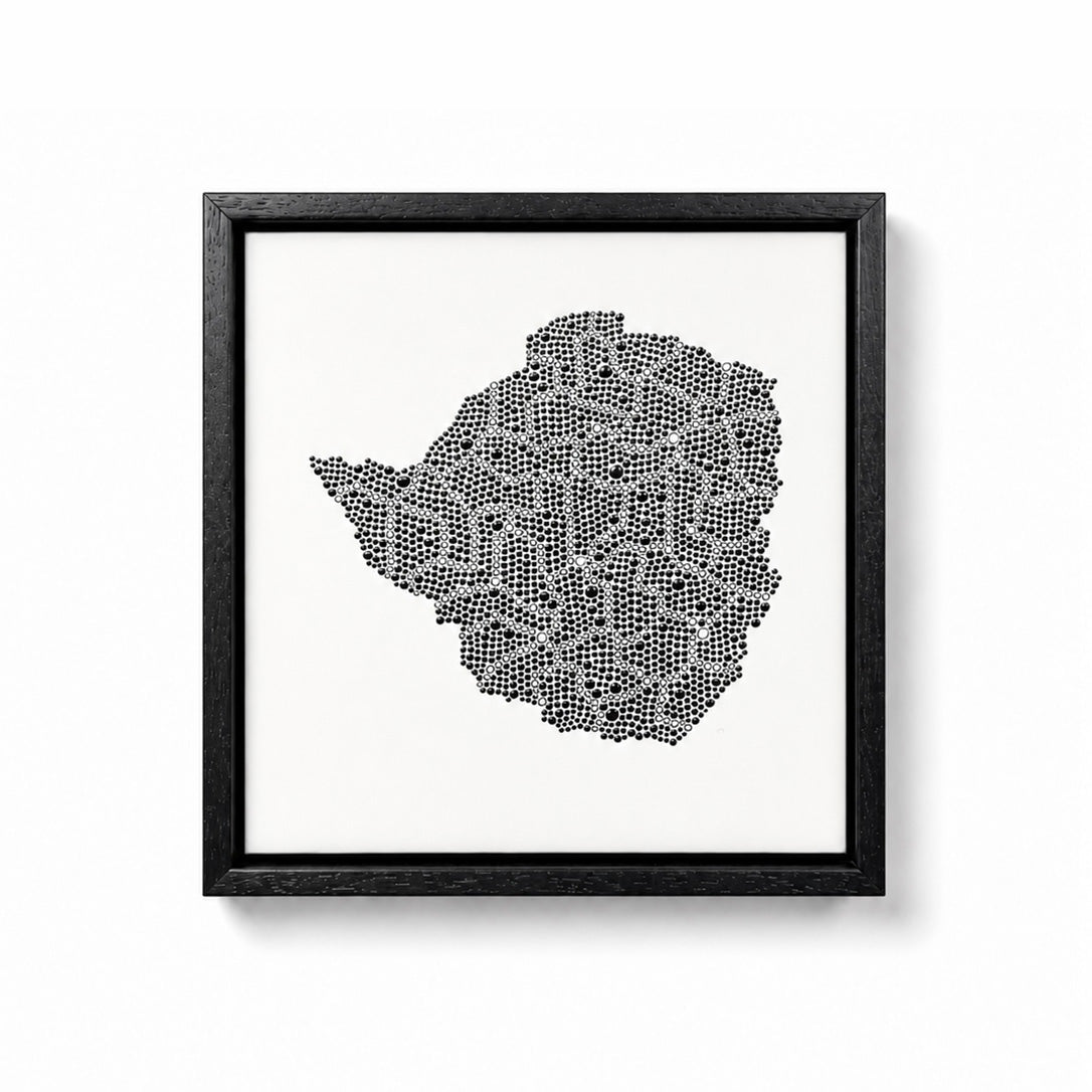 Zimbabwe - Original peint à la main sur céramique